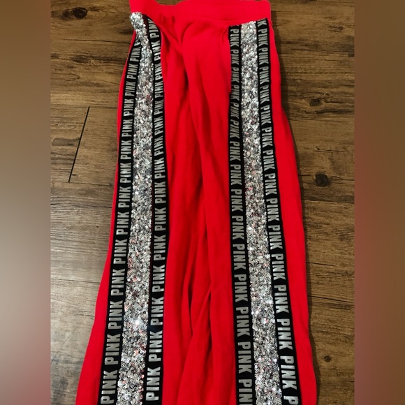 PINK VS RED BLING SWEATPANTS LARGE - Picture 7 of 7